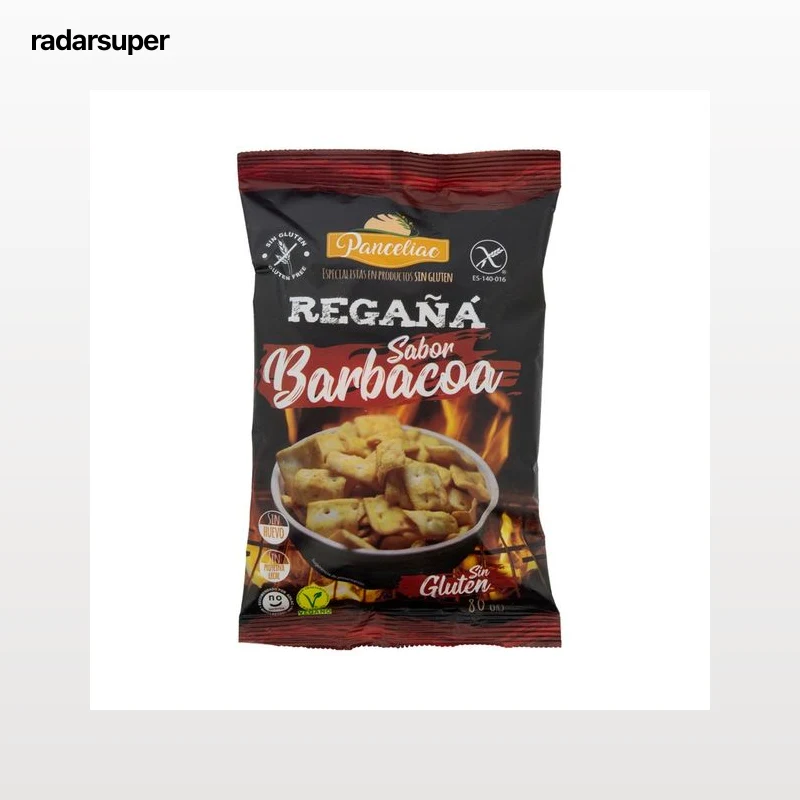 PANCELIAC Regañá sin gluten sabor barbacoa 80 g.
