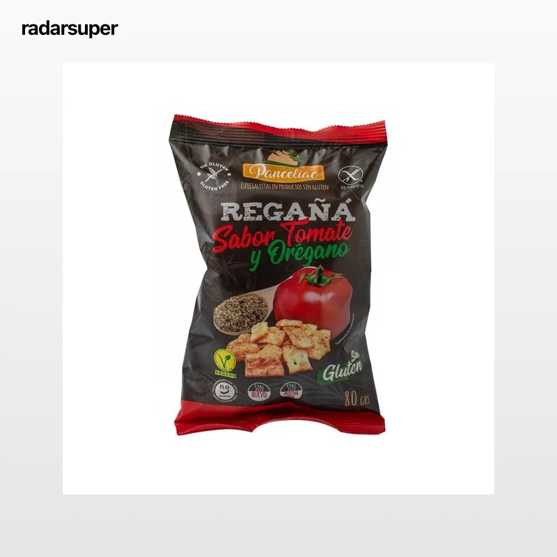 PANCELIAC Regañás sabor tomate y orégano 80 g.
