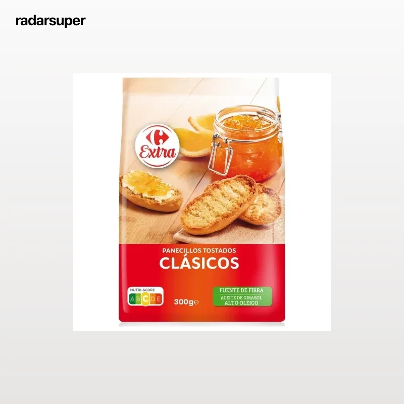 Panecillos tostados clásicos Carrefour Extra 300 g.