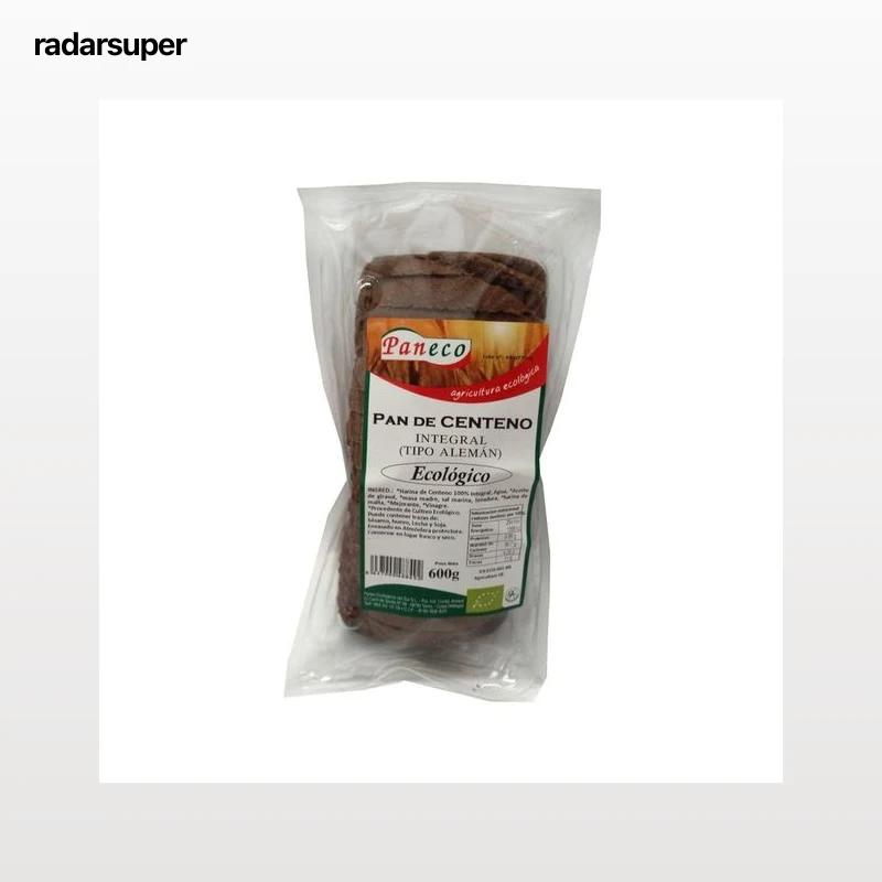 PANECO Pan de centeno integral, tipo alemán , ecológicoPANECO 600 g.