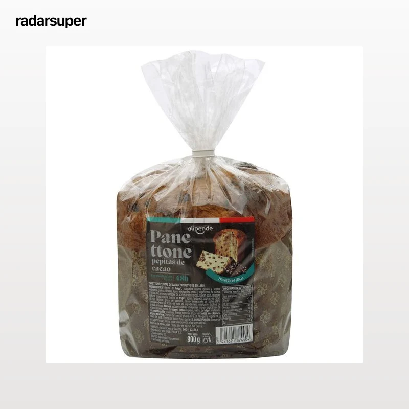 Panettone con pepitas de cacao alipende 900 g