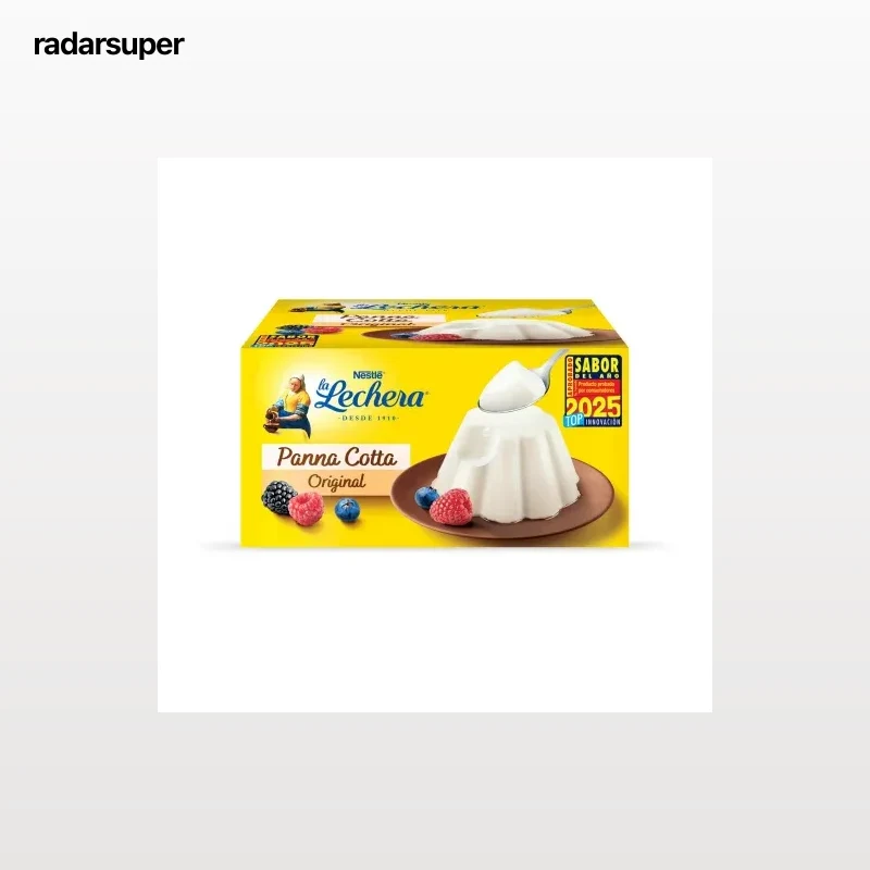 Panna cotta original Nestlé La Lechera sin gluten pack de 4 unidades de 100 g.