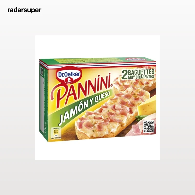Pannini de jamón y queso Dr. Oetker 250 g.