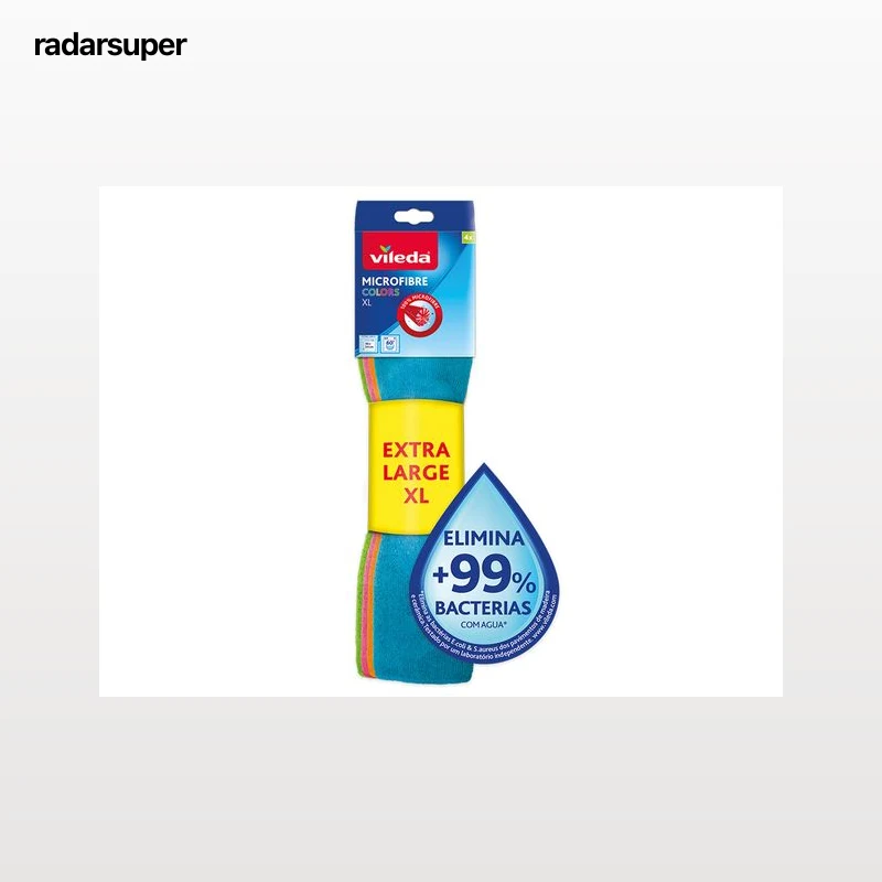 PANO VILEDA MICROFIBRAS COLORS XL 4UN