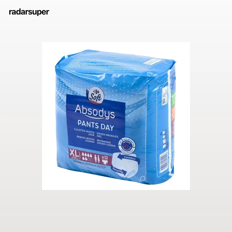 Panst para incontinencia de orina diurno XL Absodys Soft Carrefour 12 ud.