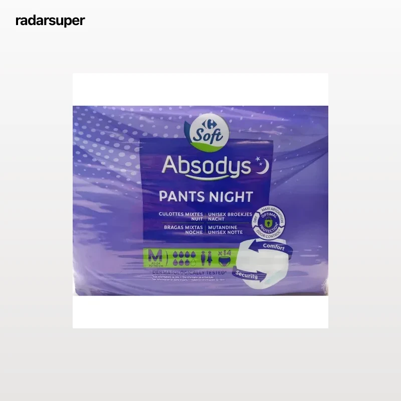 Pants para incontinencia noche Absodys Soft Carrefour 14 ud.