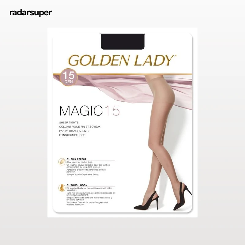 Panty Magic 15D Golden Lady Talla M Negro