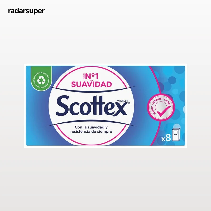 Pañuelos Scottex 8 uds super suaves