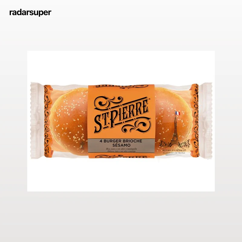 PÃO HAMBÚRGUER BIMBO ST. PIERRE BRIOCHE COM SEMENTES SÉSAMO 250G