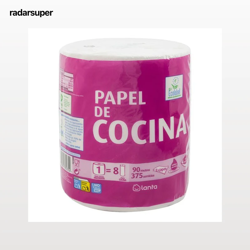 Papel de cocina en rollo Lanta 375 servicios multiusos
