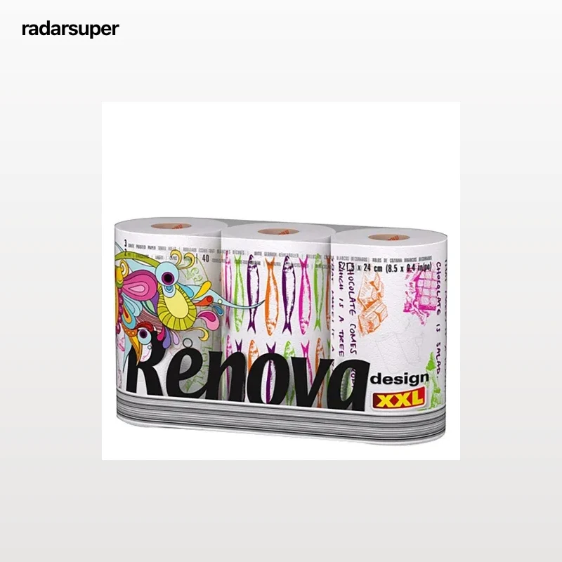 Papel de cocina Design XXL Renova 3 rollos.