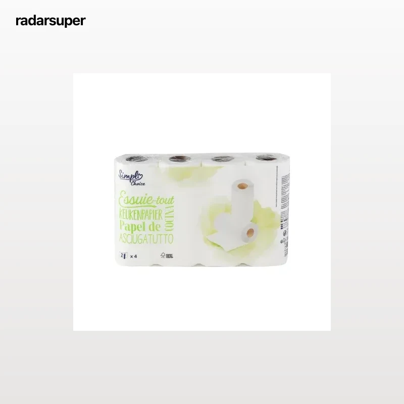 Papel de cocina doble capa Simpl Choice 4 ud.