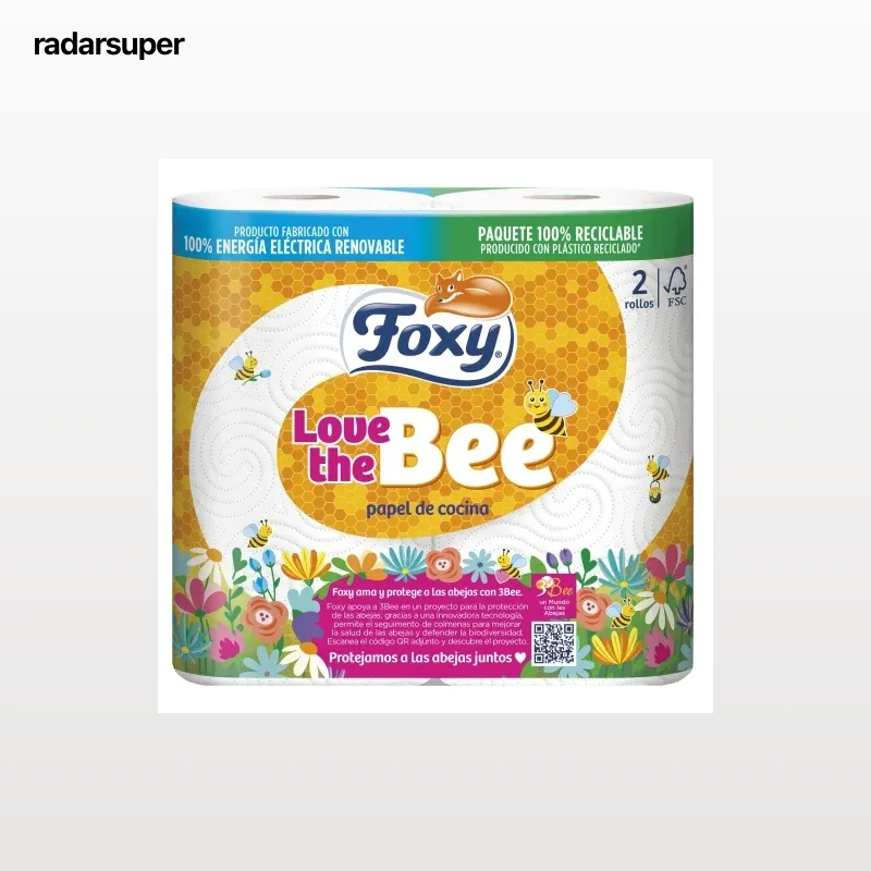 Papel de cocina  Love The Bee Foxy 2 rollos
