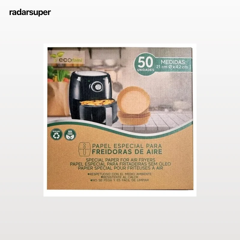 Papel freidora de aire tipo molde Fami 50 ud.