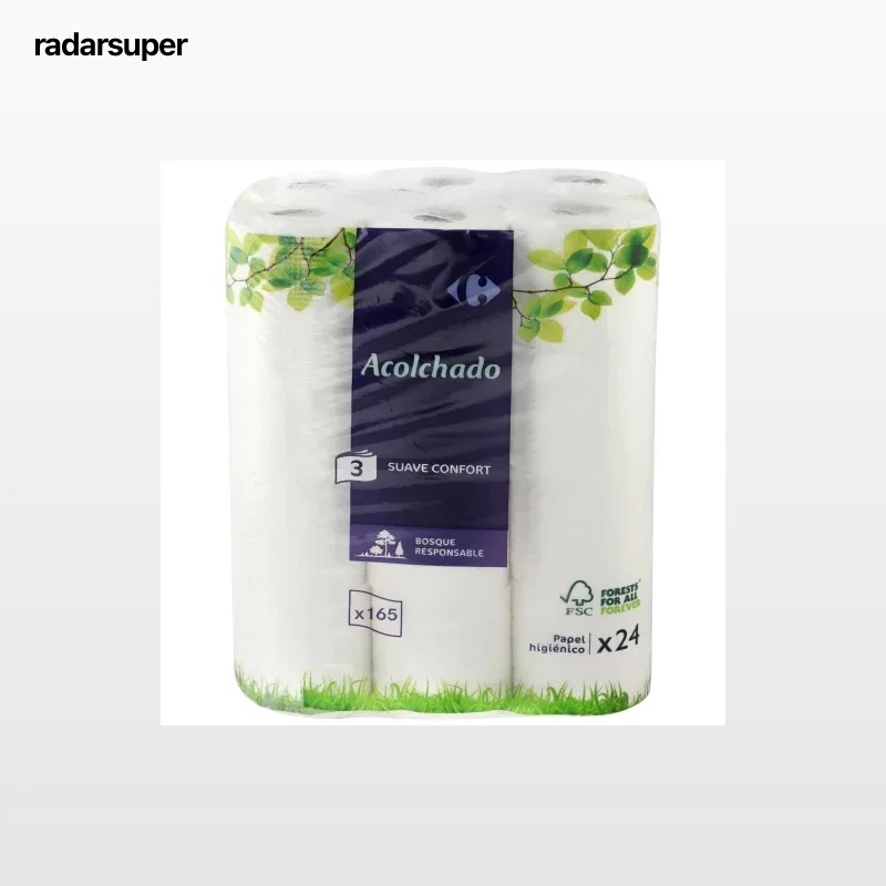Papel higiénico acolchado Carrefour 24 rollos