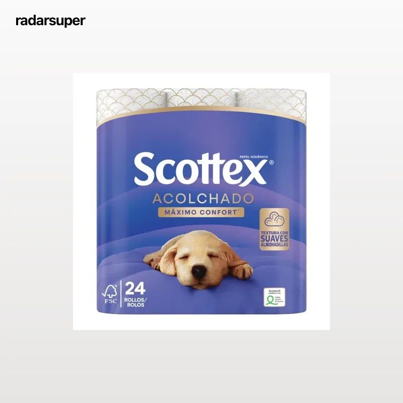 Papel higiénico Acolchado Scottex 24 rollos