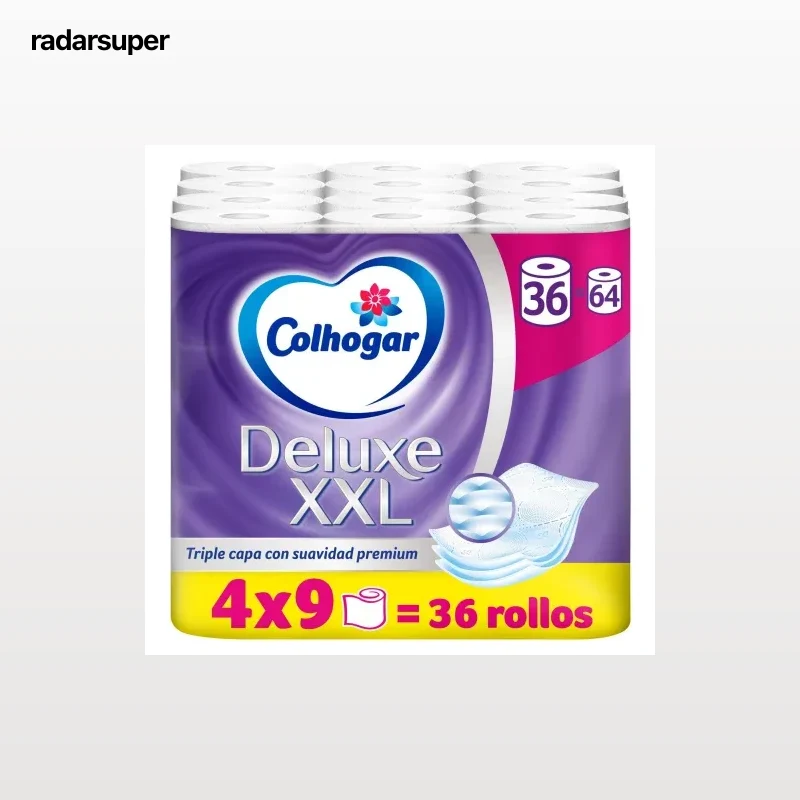 Papel Higiénico Deluxe XXL Colhogar 36 rollos.