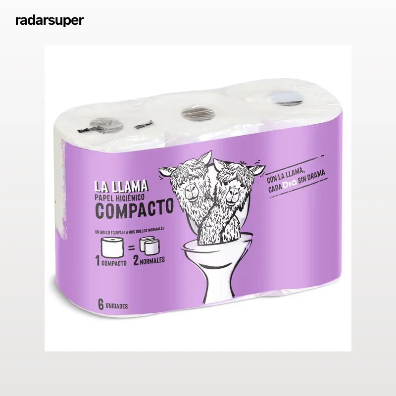 Papel higiénico doble rollo Dia La Llama 6 unidades