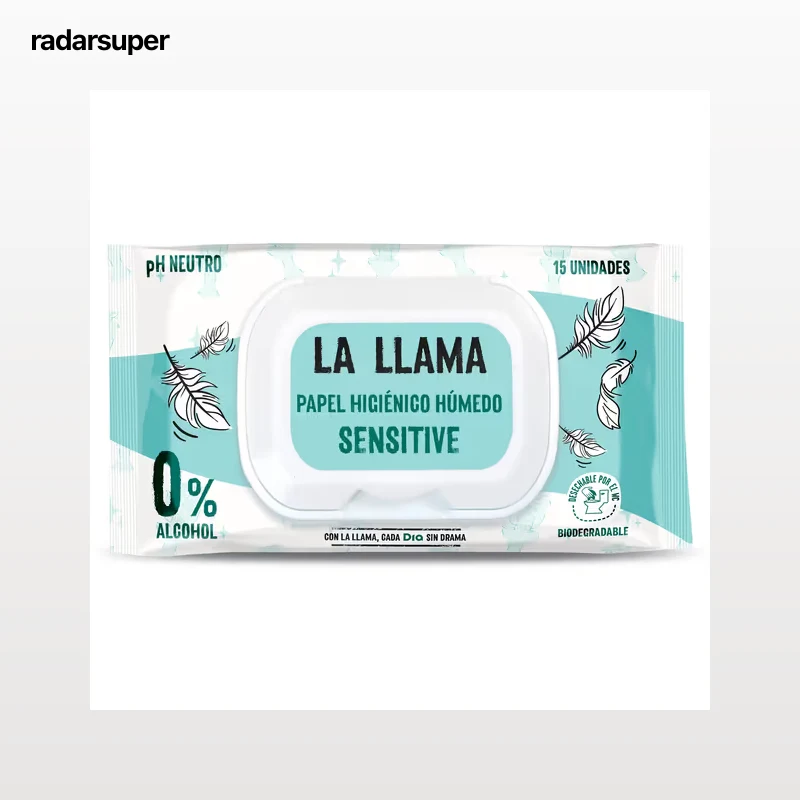 Papel higiénico húmedo sensitive Dia La Llama 15 unidades