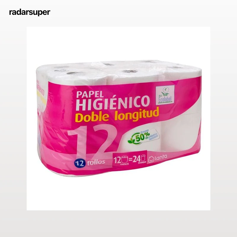 Papel higiénico Lanta 12 rollos doble rollo