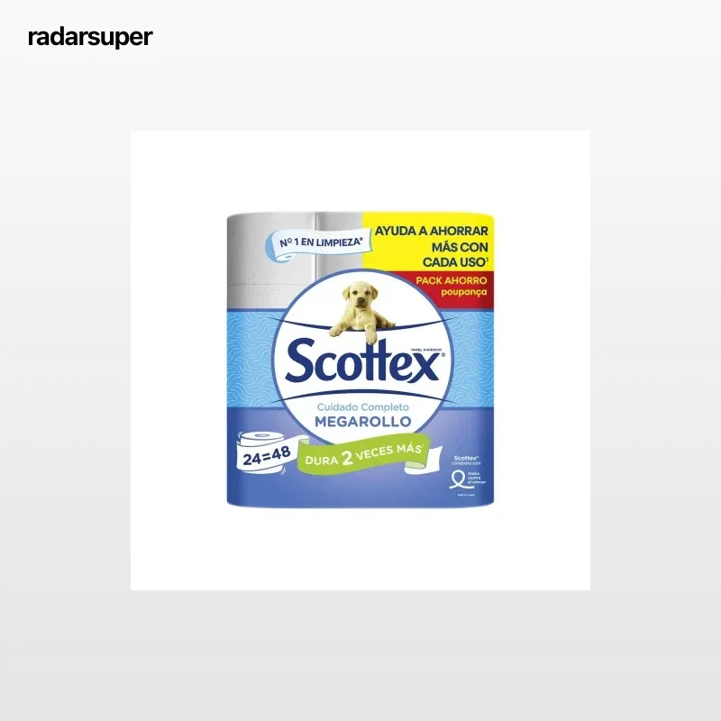 Papel higiénico Megarollo Scottex 24 rollos