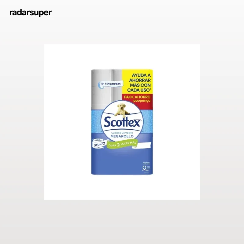 Papel higiénico Megarollo Scottex 36 rollos