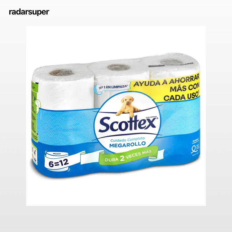 Papel higiénico megarrollo Scottex 6 unidades