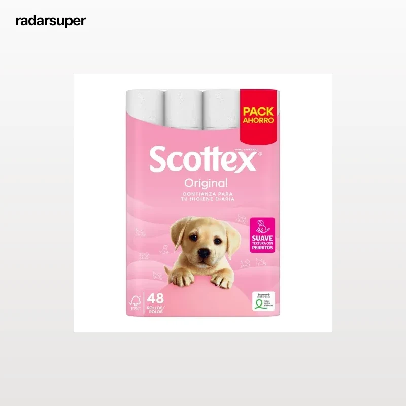 Papel higiénico Original Scottex 48 rollos.
