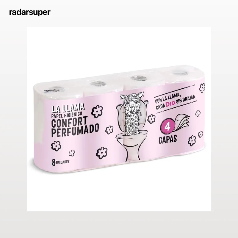 Papel higiénico perfumado 4 capas Dia La Llama 8 unidades