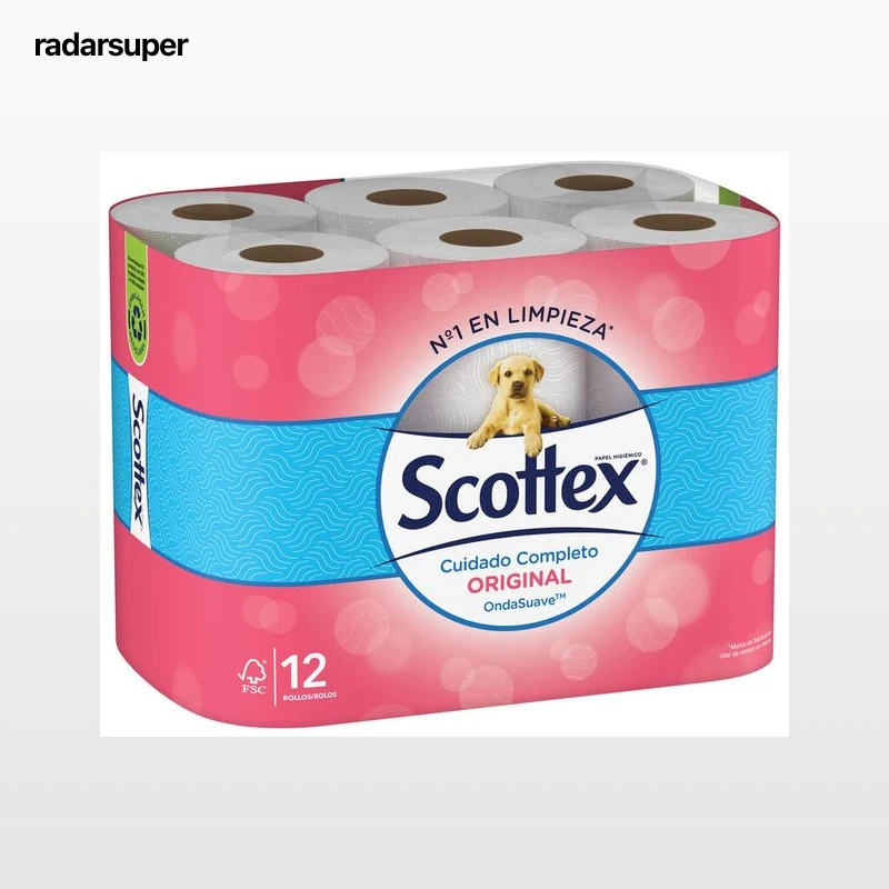 Papel higiénico Scottex 12 rollos original