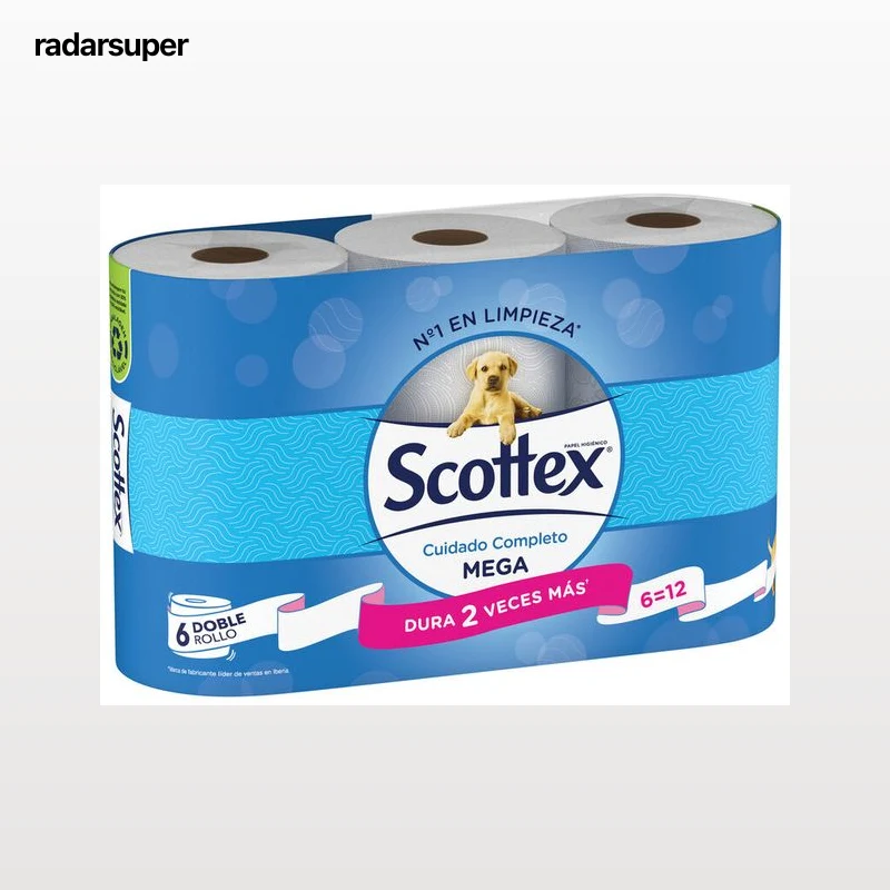 Papel higiénico Scottex 6 rollos mega doble rollo