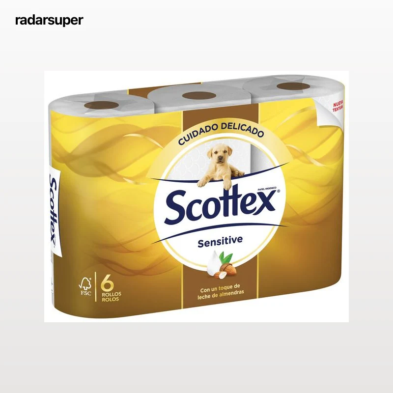 Papel higiénico Scottex 6 rollos sensitive