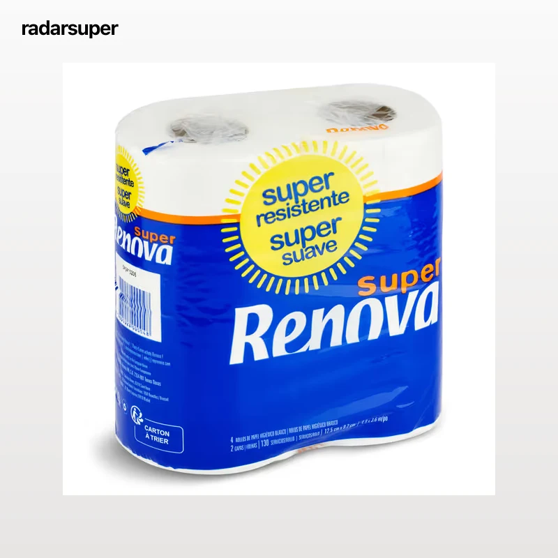 Papel higiénico super 2 capas Renova 4 unidades