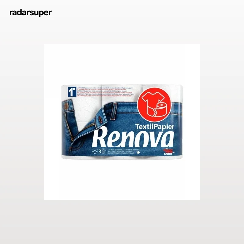 Papel higiénico textilpapier Renova 6 rollos.