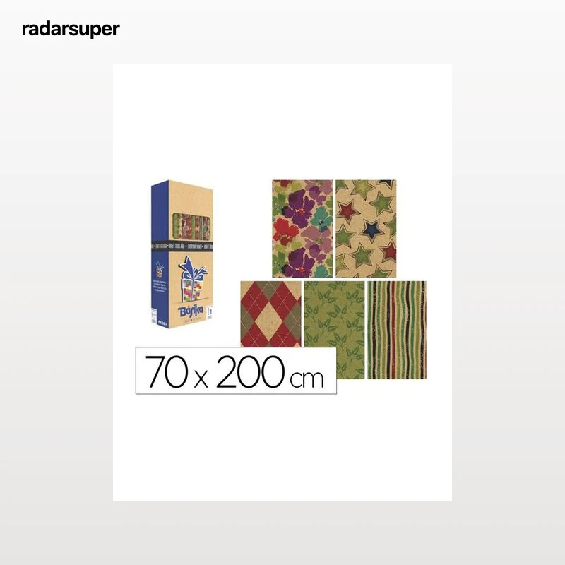 Papel De Regalo Kraft Básika 70X200