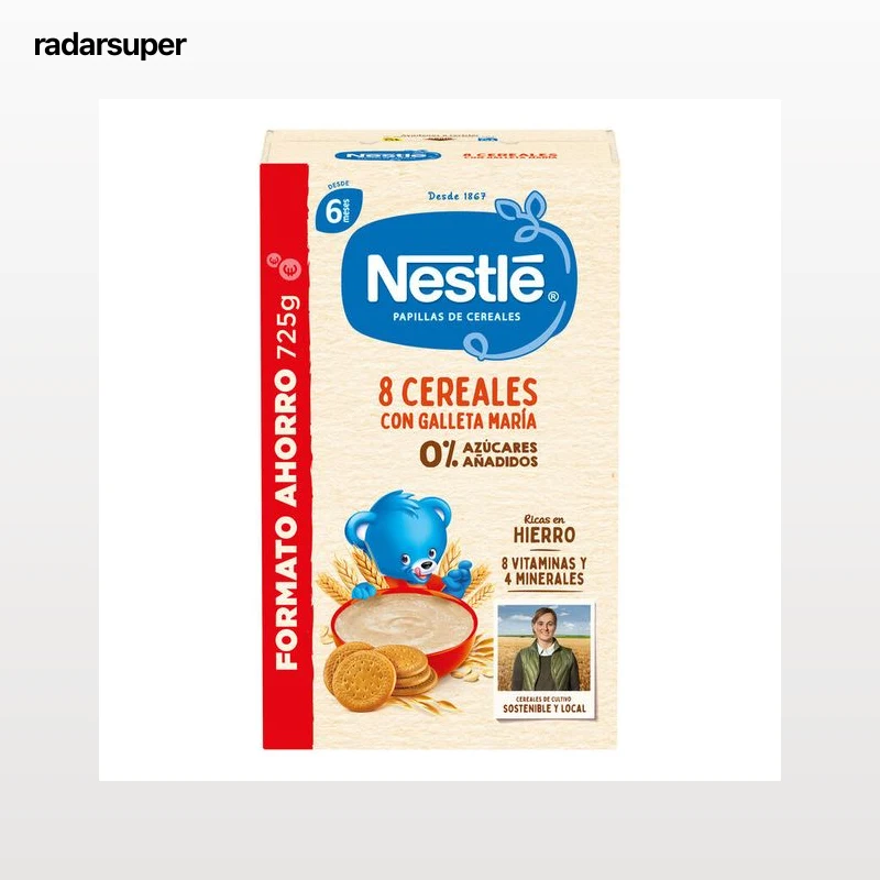 Papilla Nestlé 8 cereales galleta desde 6meses 725g