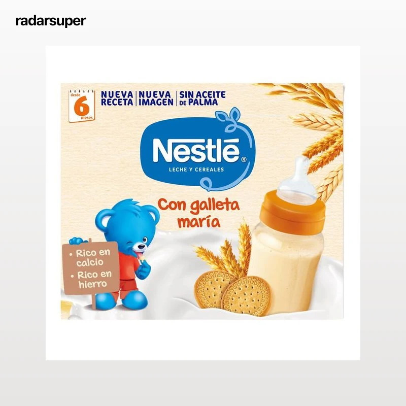Papilla Nestlé leche cereales y galleta desde 6 meses