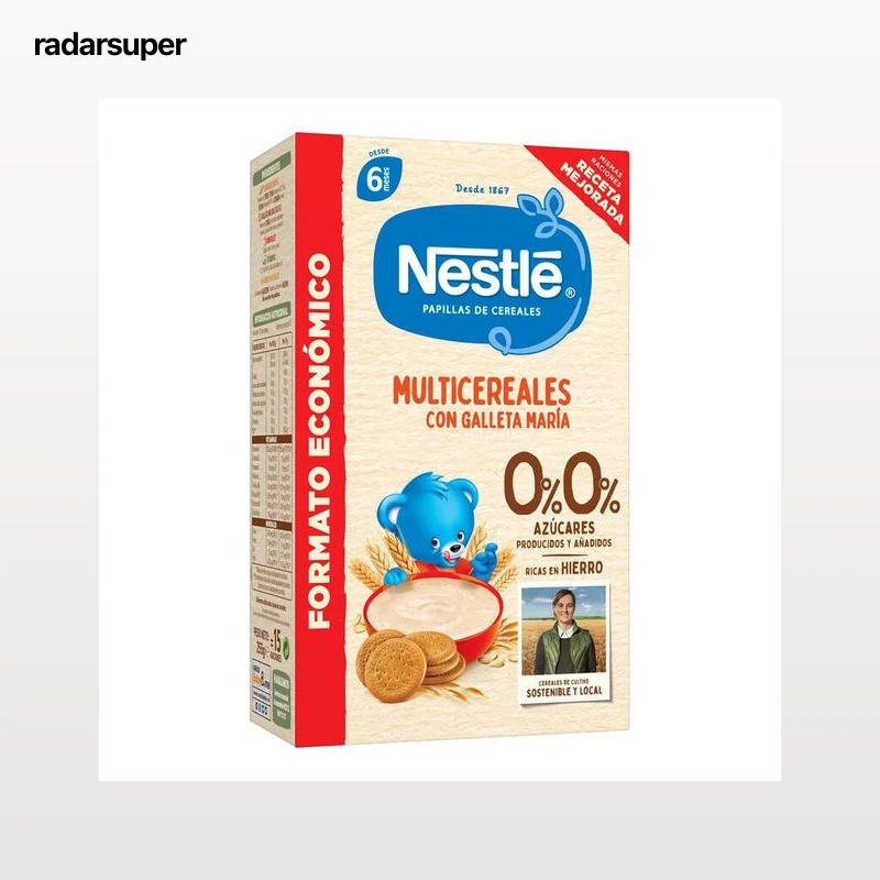 Papilla Nestlé multicereales con galleta desde 6meses 255g