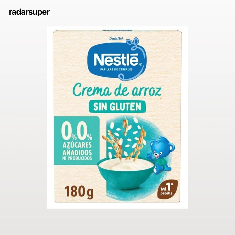 Papilla sin gluten 0,0% azúcar añadido Nestle 180g arroz