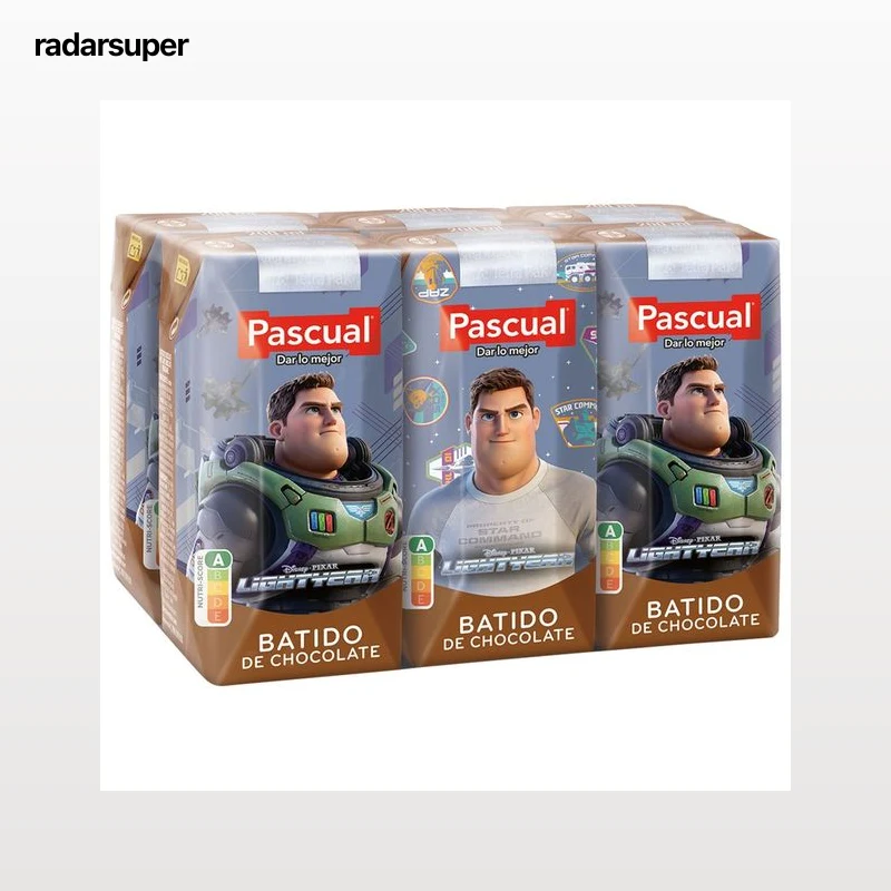 PASCUAL Batido de chocolate, elaborado sin edulcorantes PASCUAL 6 x 200 ml.