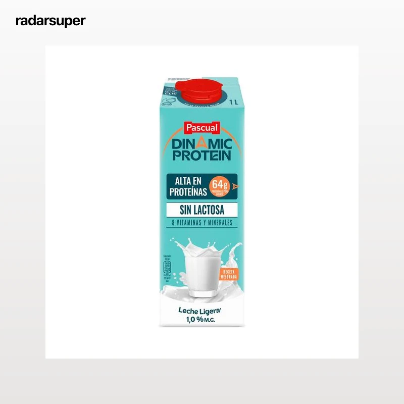 PASCUAL Leche sin lactosa enriquecida con proteínas y 8 vitaminas y minerales 1 l.