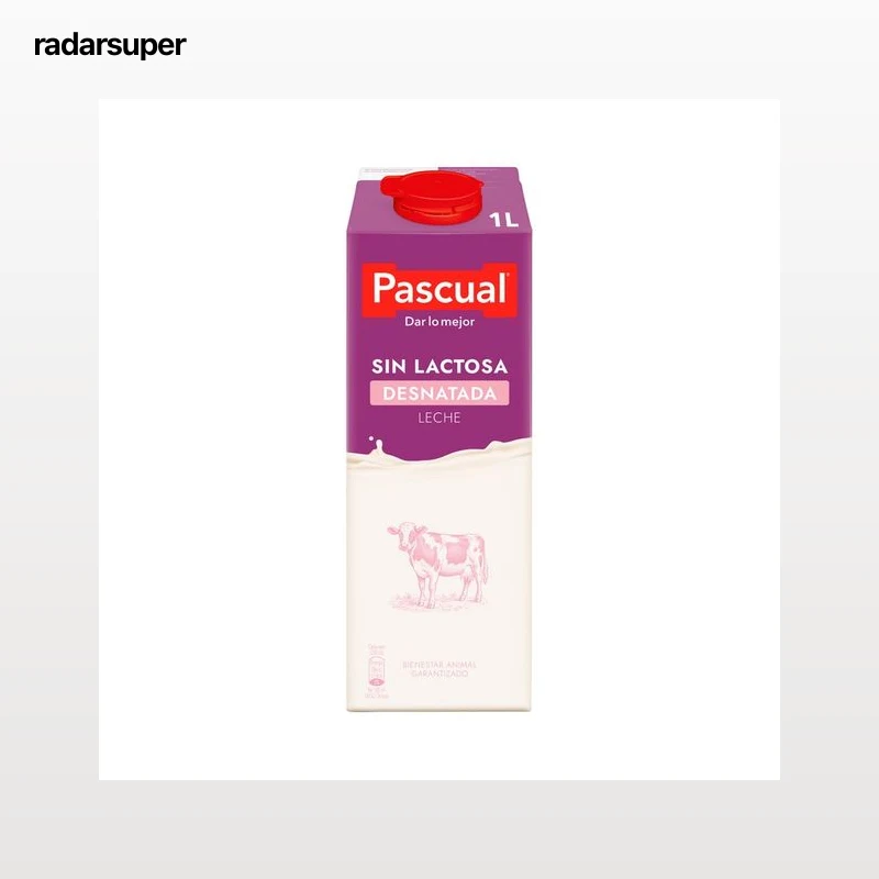 PASCUAL Leche de vaca desnatada y sin lactosa 1 l.