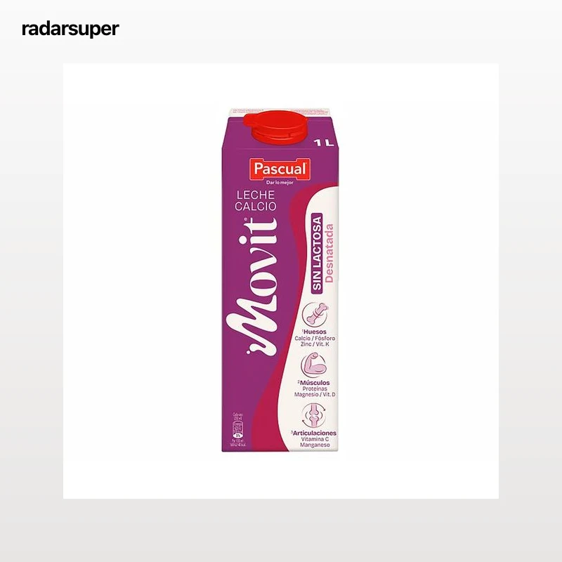 PASCUAL Movit Leche con calcio desnatada; sin lactosa 1 L