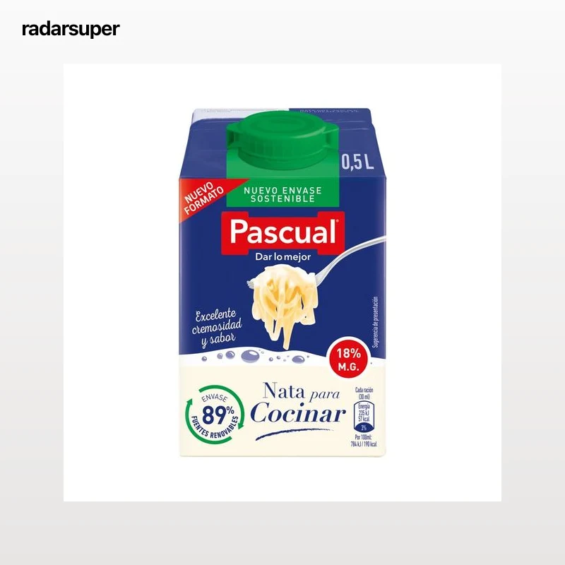 PASCUAL Nata líquida para cocinar (18% materia grasa) PASCUAL 500 ml.
