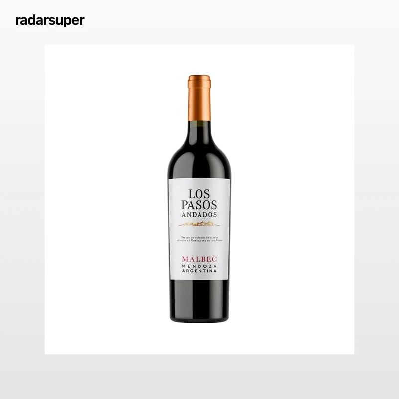 LOS PASOS ANDADOS vino tinto Malbec con D.O.Luján de Cuyo-Producto de Argen botella 75 cl.