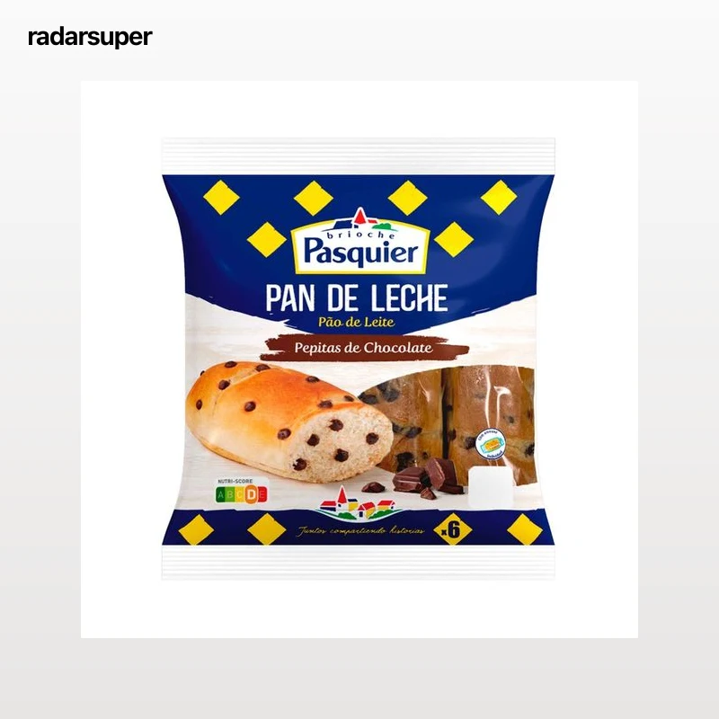 PASQUIER Pan de leche con pepitas de chocolate 210 g.