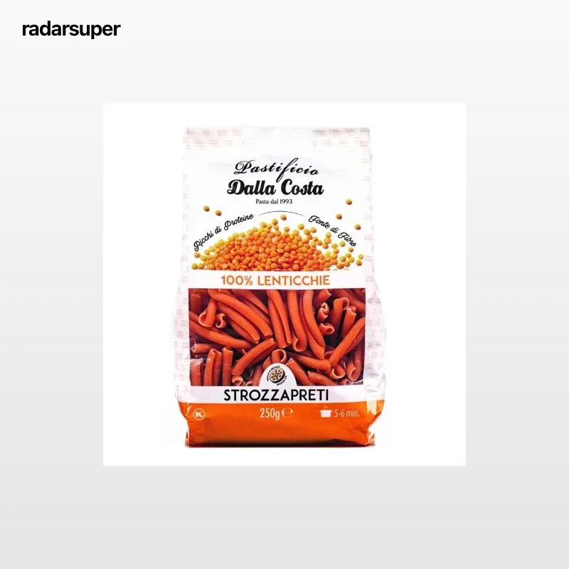 Pasta de lenteja roja Dalla Costa 250 g.