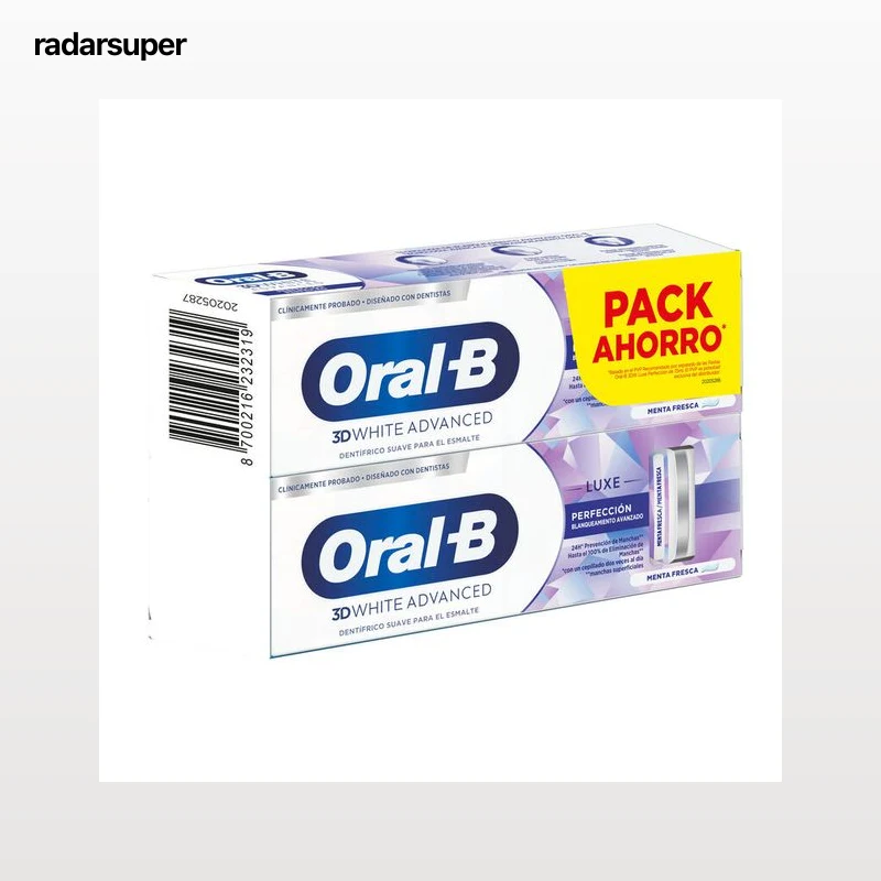 Pasta dental Oral-B 75 ml dos unidades 3D white luxe