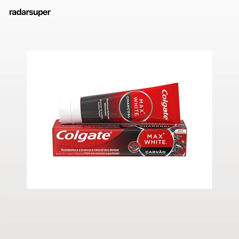 PASTA DE DENTES BRANQUEADORA MAX WHITE CARVÃO COLGATE 75ML