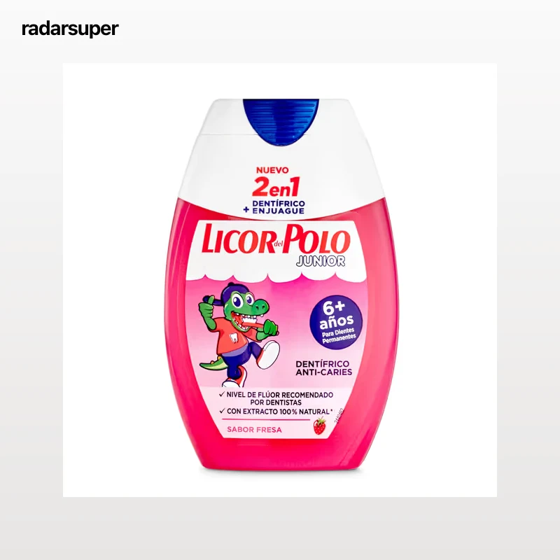 Pasta de dientes dos en uno fresa +6 años Licor del polo 75 ml